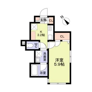 WoodCrest沼袋Terrace【1階】の間取り