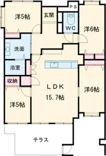 ダイアパレス高尾デュオパルク【1階】の間取り