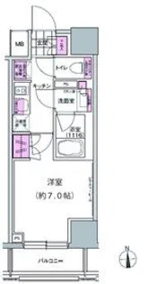 プレジリア東日本橋【7階】の間取り