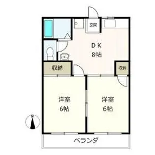 ヴィラサンベルト B【2階】の間取り