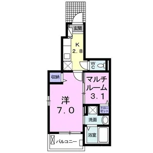 プライムタウンD【1階】の間取り