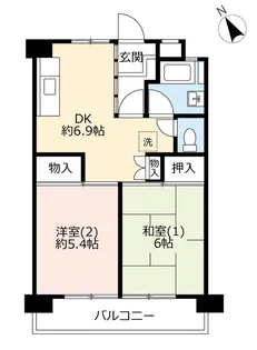 UR萩山【7階】の間取り