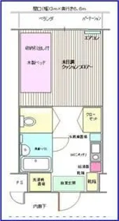多摩学生マンション【3階】の間取り