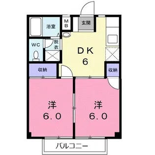 サクセスコーポオイカワ【2階】の間取り
