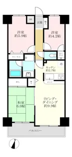 朝日シティパリオ三ノ輪【11階】の間取り