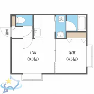 K-court北3条【3階】の間取り