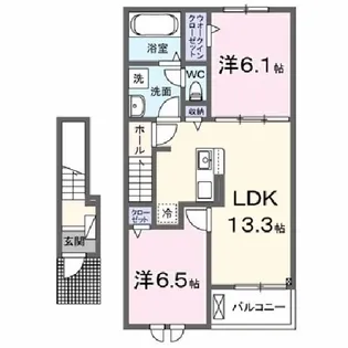 アポロII【2階】の間取り