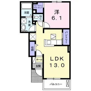 ヴェガ ユウキII【1階】の間取り