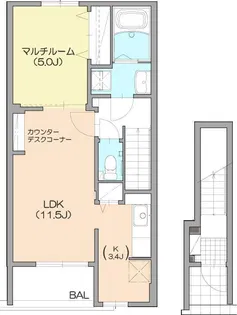 カサ ベルデ A棟 B棟【2階】の間取り