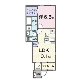 グランソレイユIII【1階】の間取り
