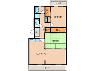 レジデンス宮原2【2階】の間取り