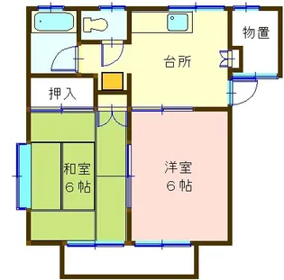 ウエストハウス【2階】の間取り