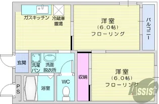 コーポ砂押南【3階】の間取り