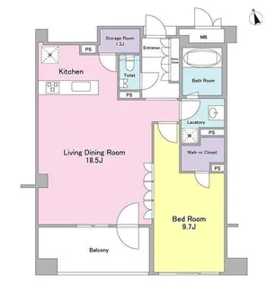 ランテンヌ四谷【1階】の間取り