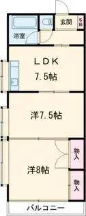 サンクススタジオ鉾田【2階】の間取り