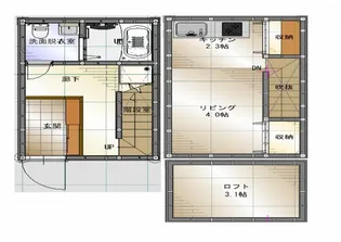 CASA COZY コイン通り(カーサコージー)【1階】の間取り