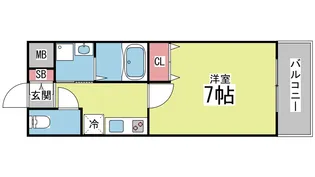 アベニュー六甲【2階】の間取り