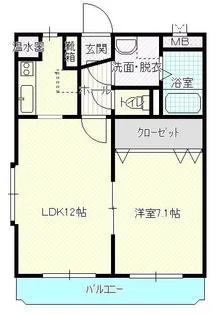 ユーミー伏石【4階】の間取り