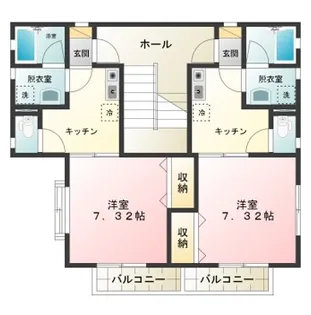 AMBITION白鴎West【1階】の間取り