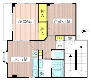 新蒲田FCハイツ B棟【4階】の間取り