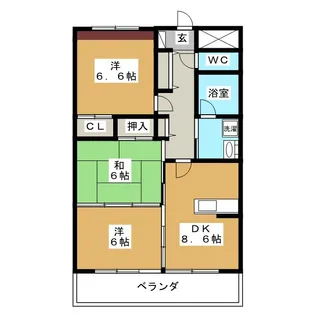 アネックス華アクア【4階】の間取り