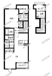 コーモドサンゴ B棟   202【2階】の間取り