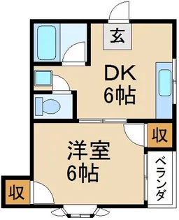 コスモハイツ【2階】の間取り