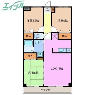 3LDKの間取り画像