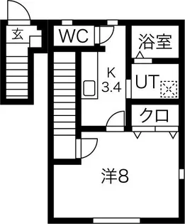 1Kの間取り画像