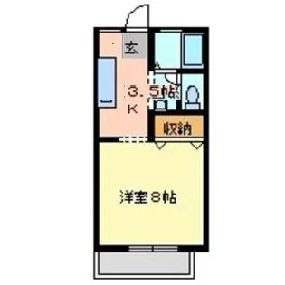 1Kの間取り画像