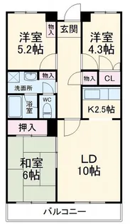 ブライトネス北鴻巣【1階】の間取り