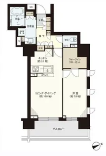 ウェリス六本木【15階】の間取り