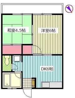 松葉レジデンス【1階】の間取り