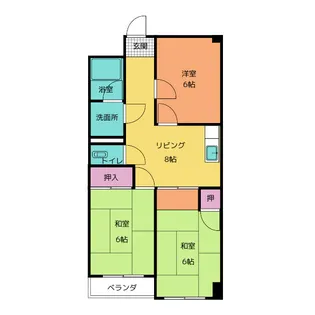 サンローヤル東山NO.3【3階】の間取り