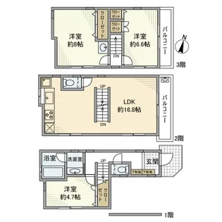 東京都品川区小山5【一戸建】の間取り