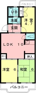 ルミエール平川地【4階】の間取り