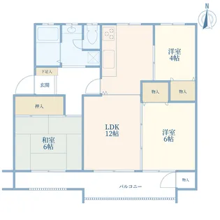 たまプラーザ団地 2-1棟【5階】の間取り