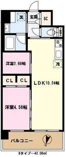 プレジオ川口【5階】の間取り