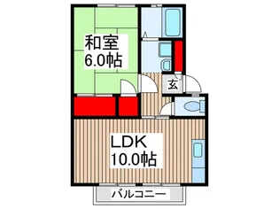 ハイツ石塚【1階】の間取り