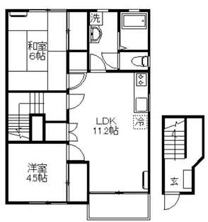 キリシマハイツ A棟【2階】の間取り