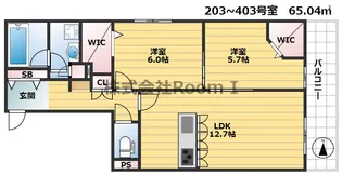 (仮称)大阪市浪速区難波中3丁目ヘーベルメゾン・旭化成ヘーベルメゾンH【2階】の間取り