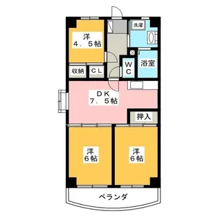 プロシードざいまん【2階】の間取り