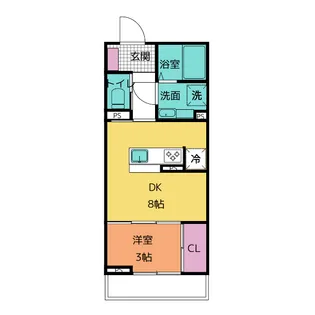ディーシャンブル鵜の森【1階】の間取り