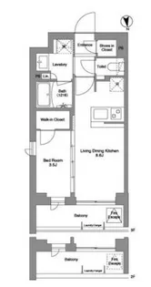 コンフォリア戸越公園【2階】の間取り