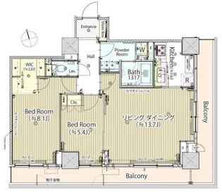 パーク・アヴェニュー神南【5階】の間取り