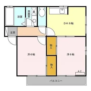 ハイムシンフォニアB【2階】の間取り