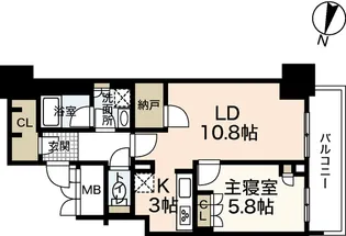 グランクロスタワー広島 アイコート【13階】の間取り