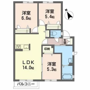 アンビエラ【2階】の間取り