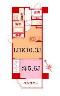 N-flats横浜関内II【10階】の間取り