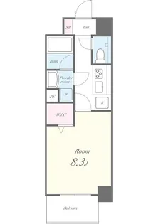 レザンジュ業平【1階】の間取り